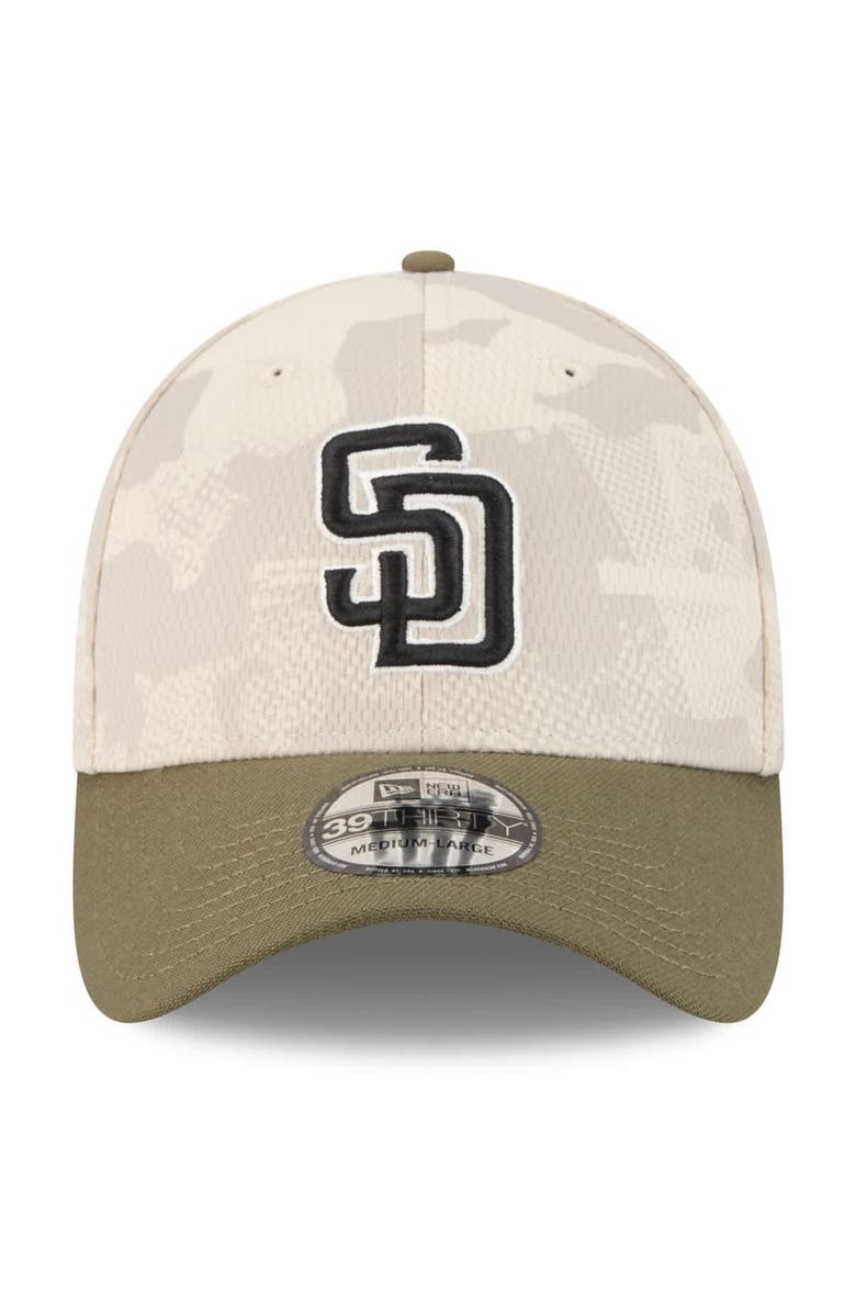 New Era Men's New Era Light Beige/Olive San Diego Padres 2025 Armed Forces Day 39THIRTY Flex Hat, Alternate, color, Light Beige