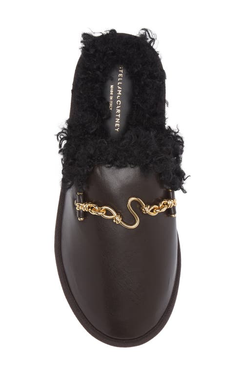 Stella Mccartney Ryder Plush Faux Leather Flat Mules In 2019 Coffe/black