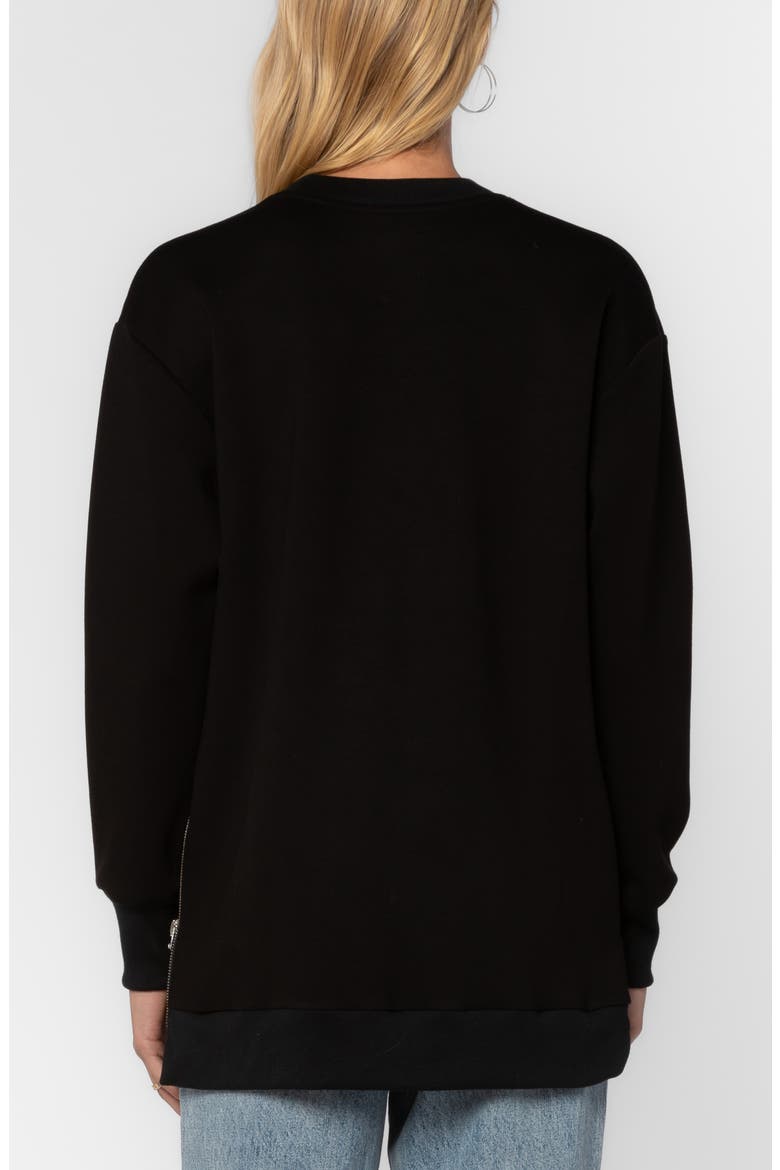 Elliana Long Sweatshirt, Alternate, color, BLACK