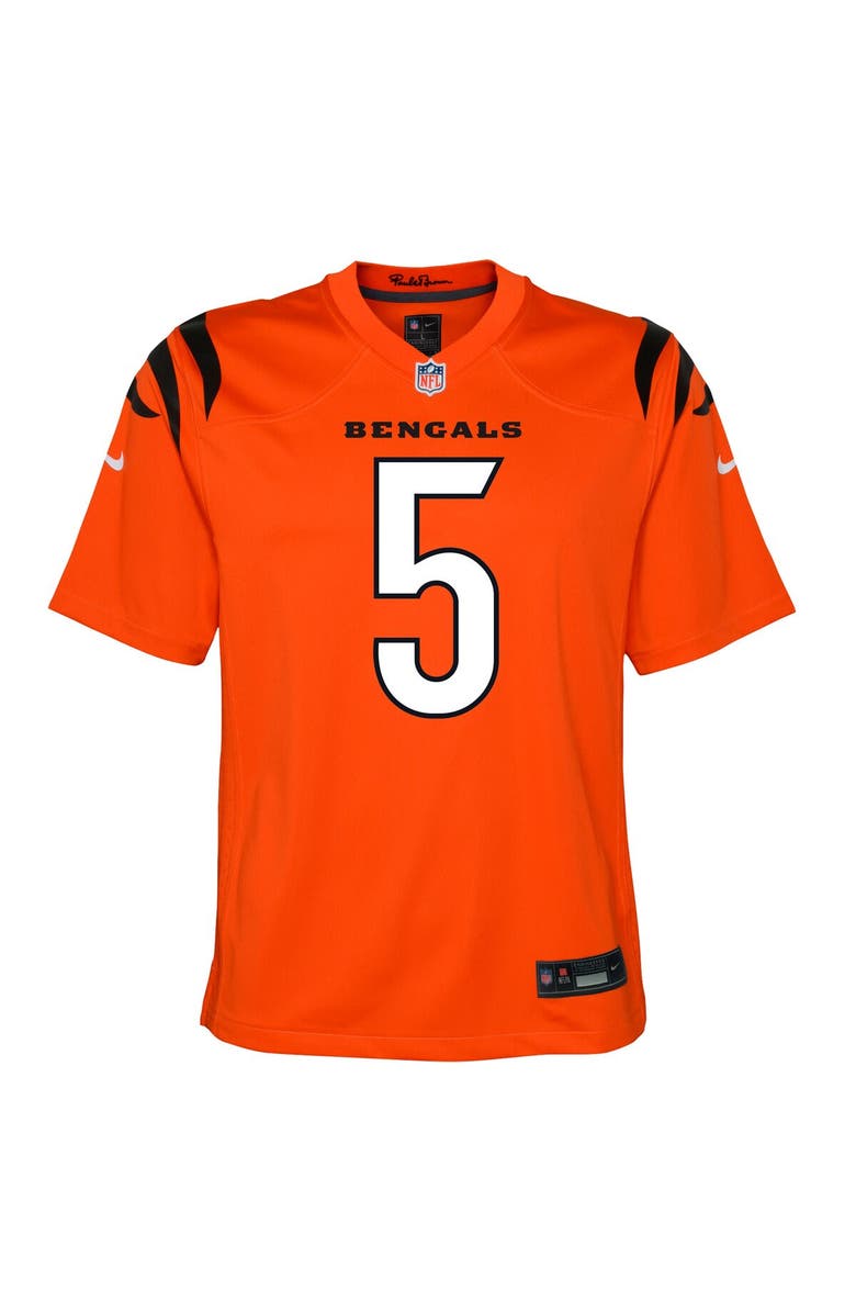 Nike Youth Nike Tee Higgins Orange Cincinnati Bengals Game Jersey, Alternate, color, 