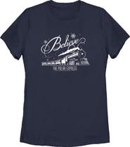 Polar Express Women's Polar Express Believe Train Graphic T-Shirt