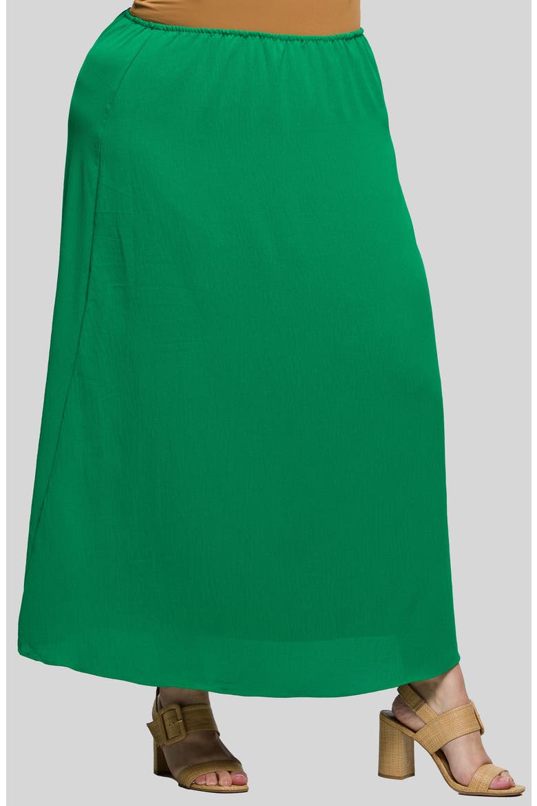 Pull-On Maxi Skirt, Alternate, color, GREEN