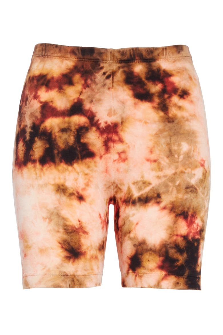 Milan Tie Dye Bike Shorts, Alternate, color, CHERRY CURRENT