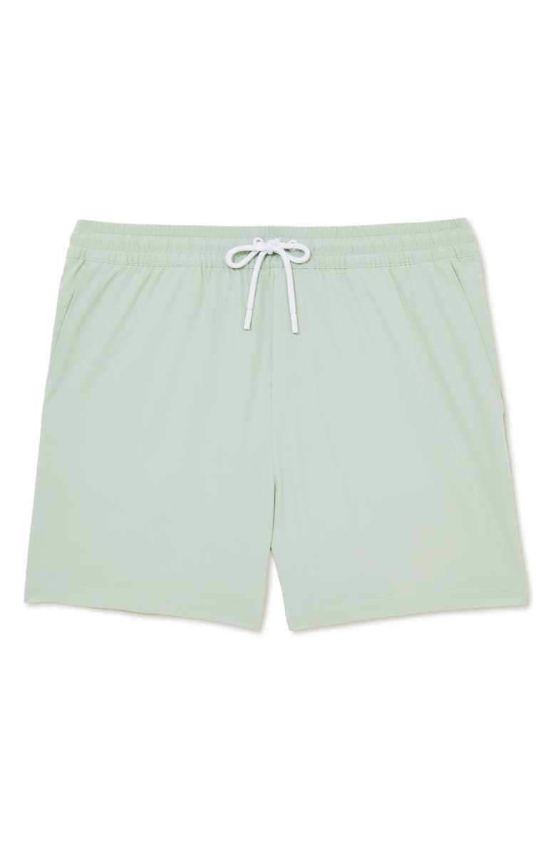 Reiss Cliff Water Resistant Swim Trunks, Alternate, color, Mint Green
