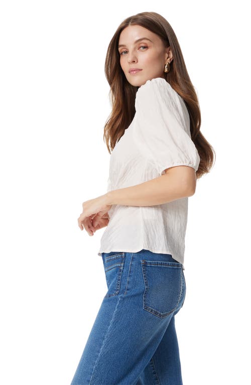 Sam Edelman Dakota Shirred Puff Sleeve Top In Gardenia