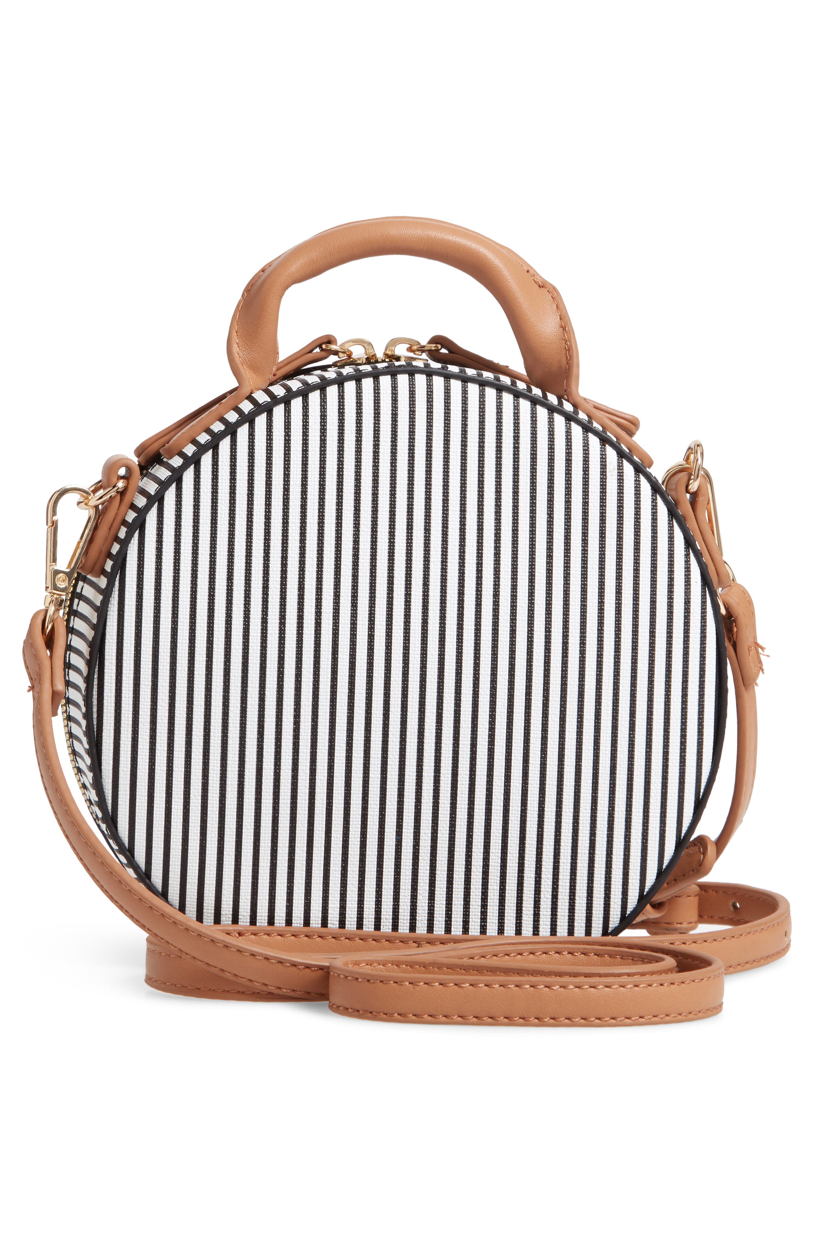 Malibu Skye Semi Round Faux Leather Bag, Alternate, color, 