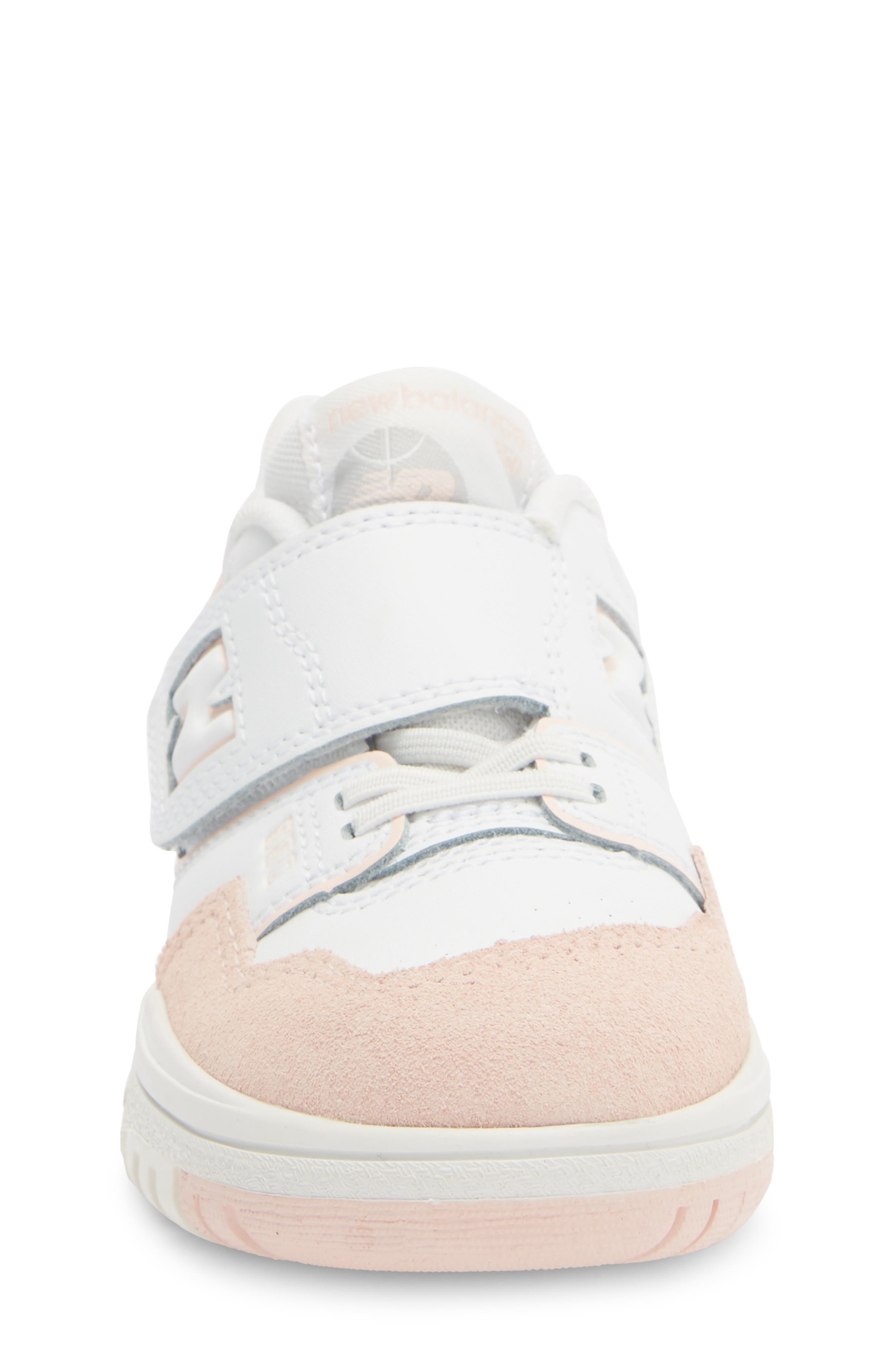 New Balance Kids' B550 Sneaker, Alternate, color, White/ Pink Haze