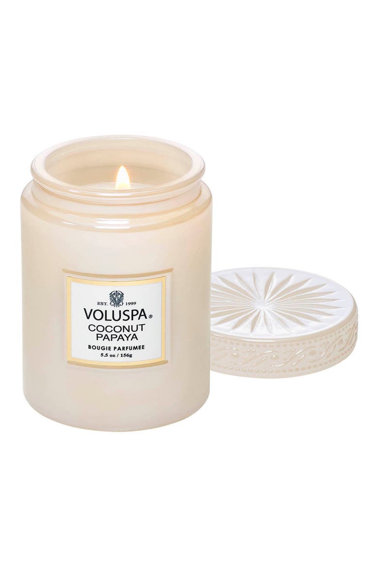 Coconut Papaya Small Jar Candle, Main, color, NO COLOR