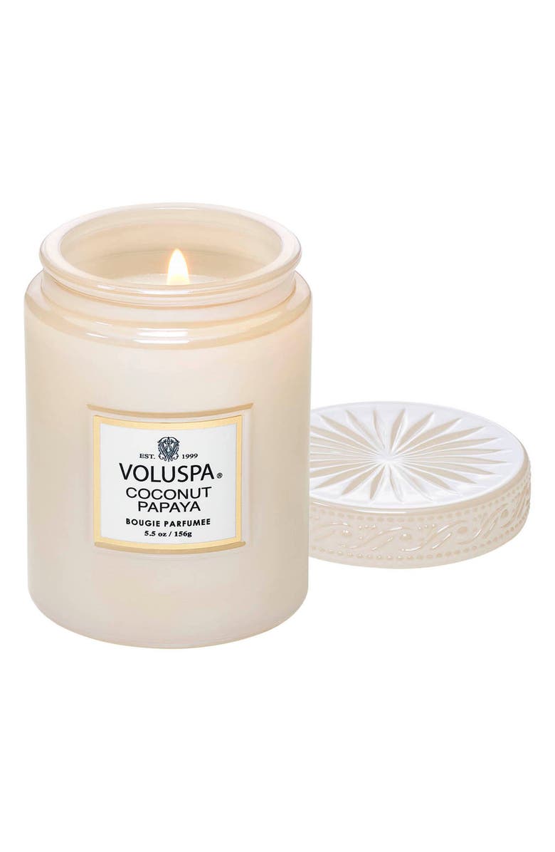 Voluspa Coconut Papaya Small Jar Candle, Main, color, 