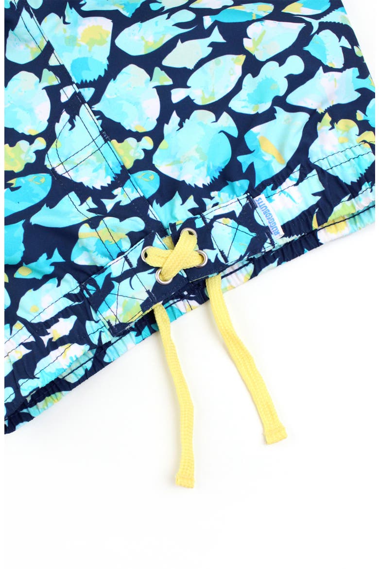 Kids' Fish Print Swim Trunks, Alternate, color, FISH FRIENDS