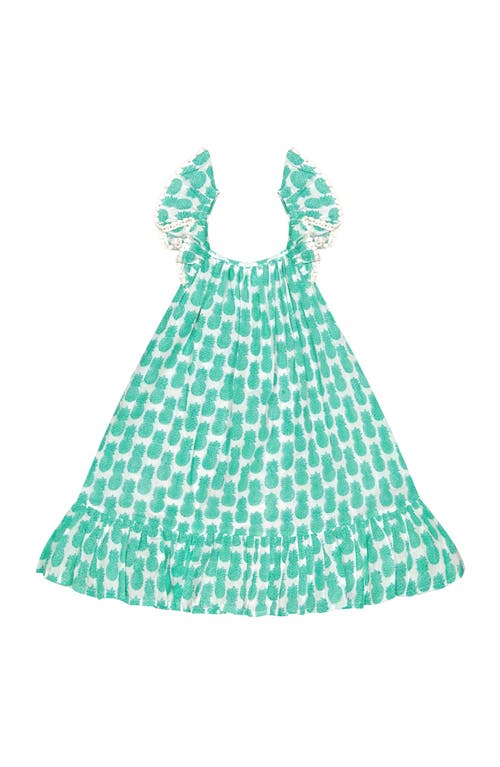 Mer St. Barth Mini Eva Girl's Dress In Green