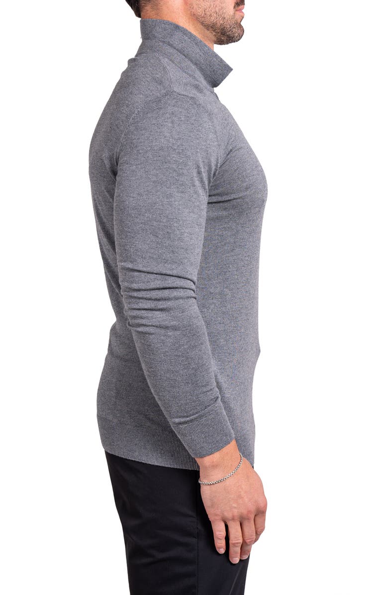 Maceoo Knitted Passion Quarter Zip Sweater, Alternate, color, Grey