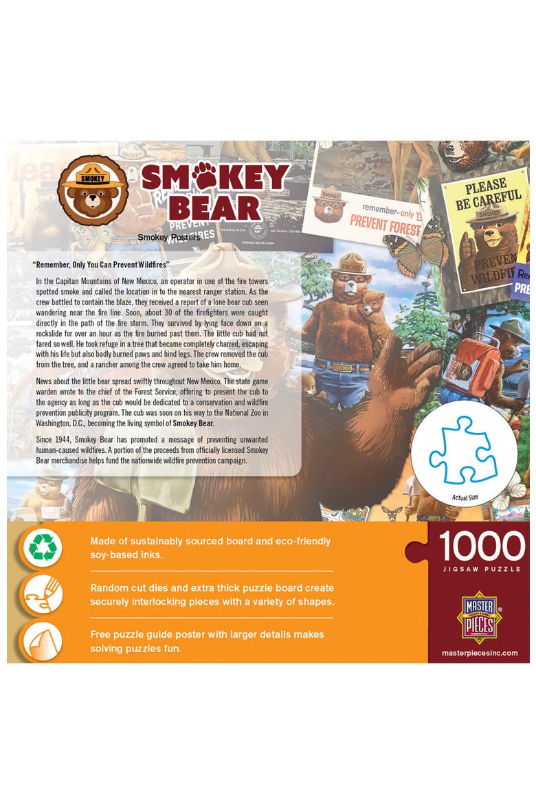 Smokey Bear Posters 1000 Piece Puzzle, Alternate, color, Multicolor