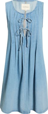 Lucky Brand Pintuck Denim Dress