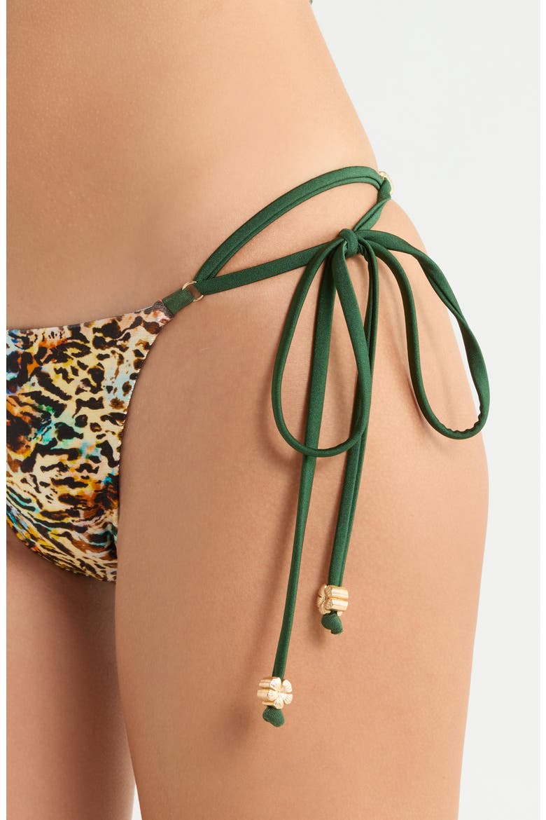 Side Tie Thong Bikini Bottoms, Alternate, color, SUNDAZE