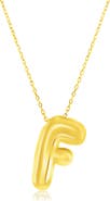 SIMONA Bubble Initial Pendant Necklace