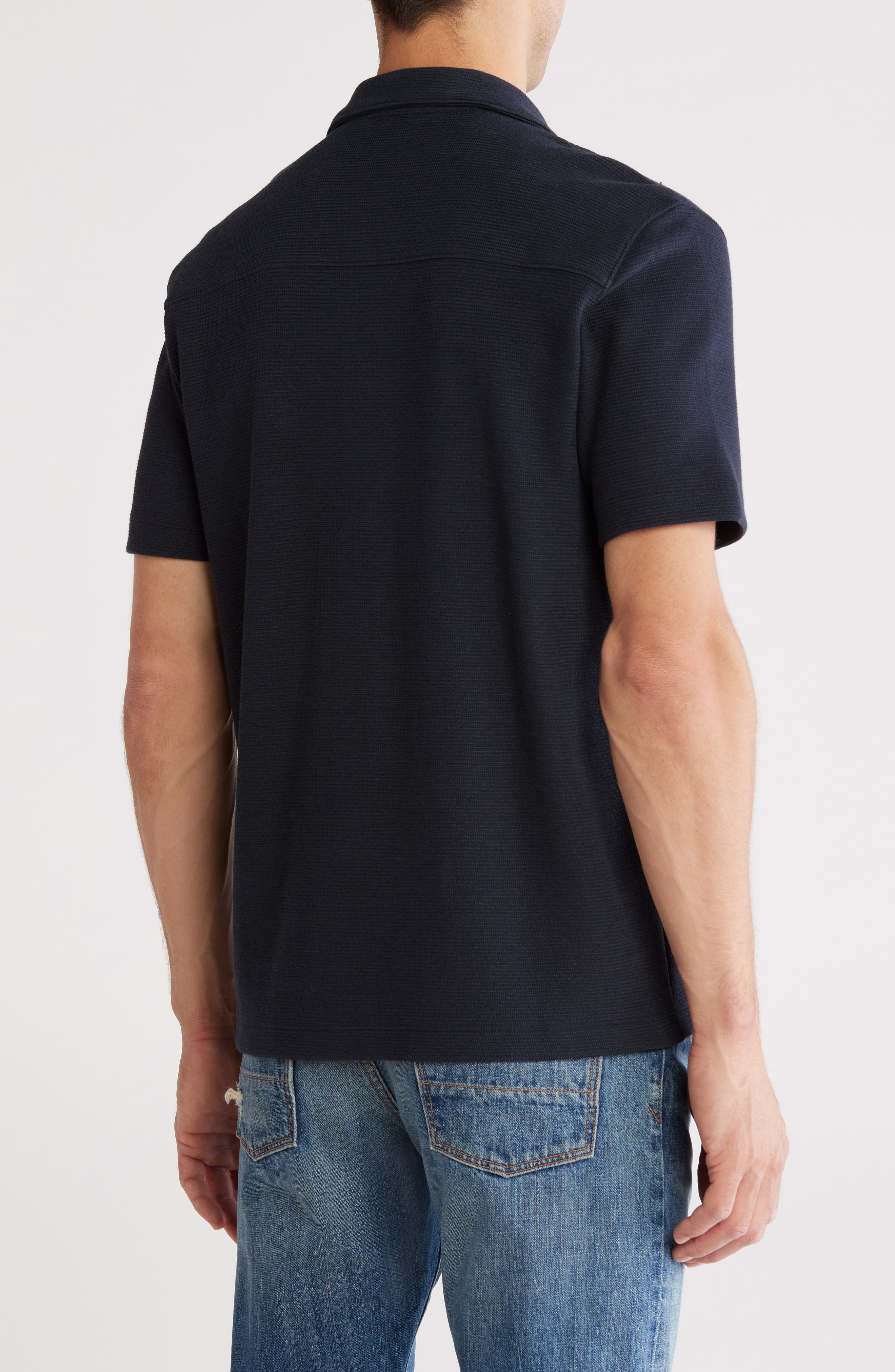 Boucle Short Sleeve Button-Up Shirt - image 4