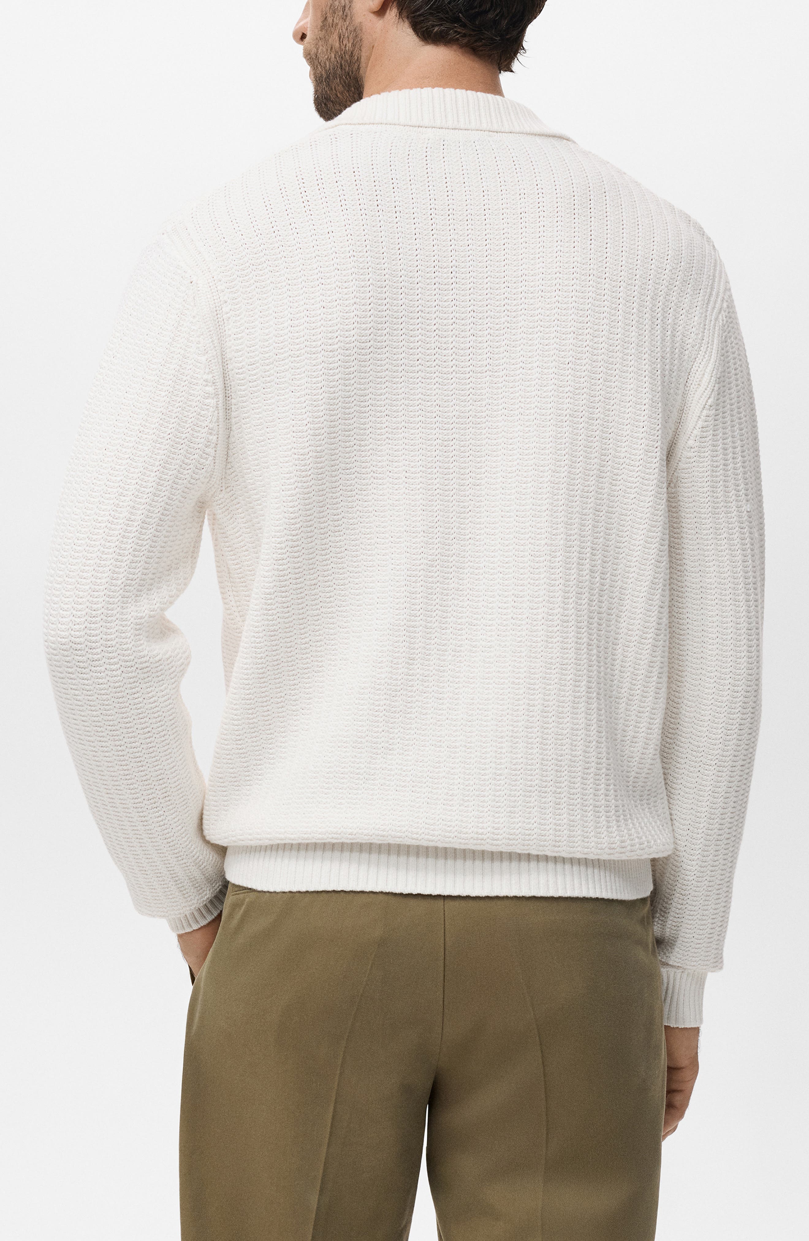 Structured Cotton Polo Sweater - image 4