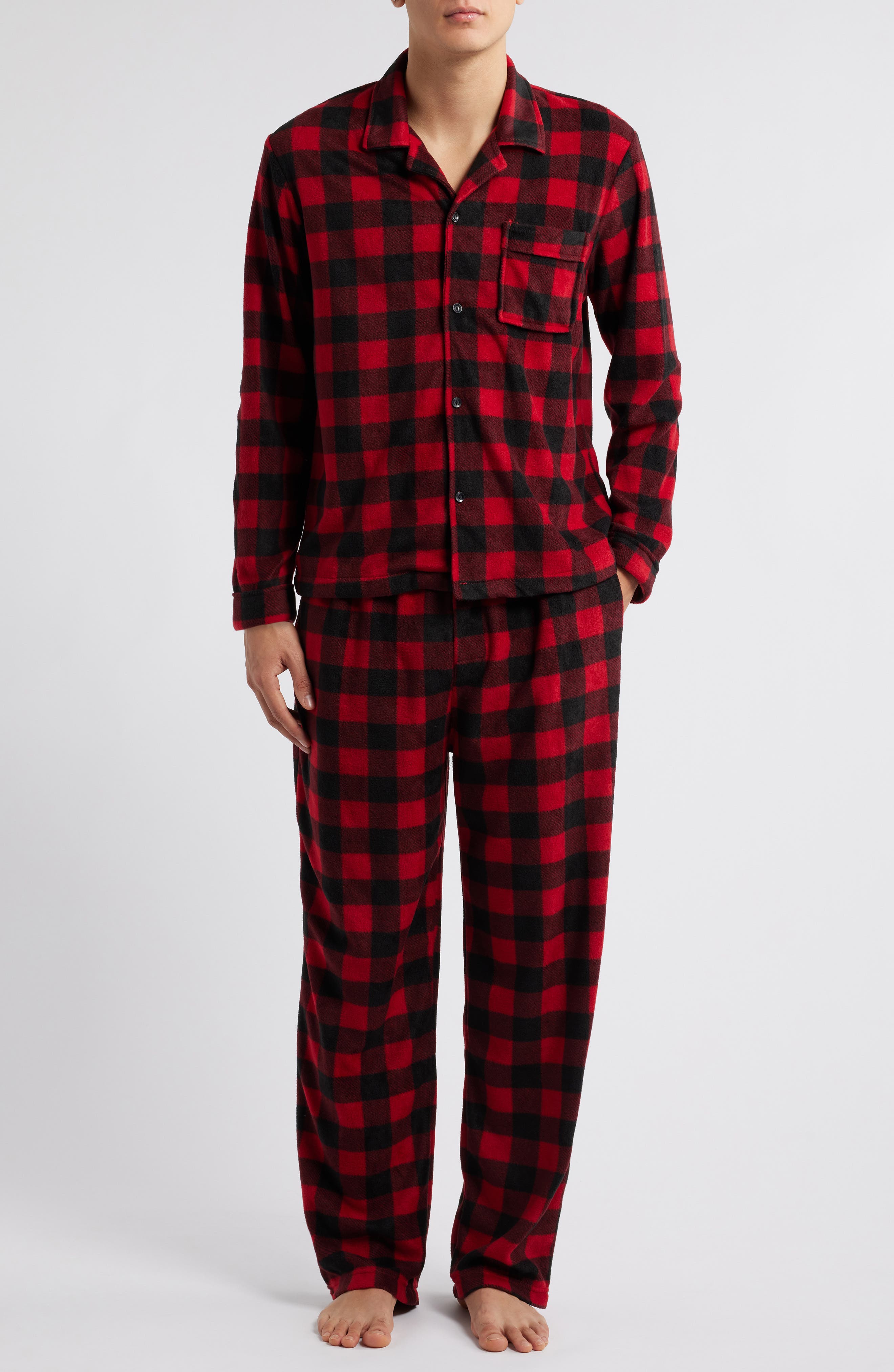 SLEEPHERO Buffalo Check Fleece Pajamas