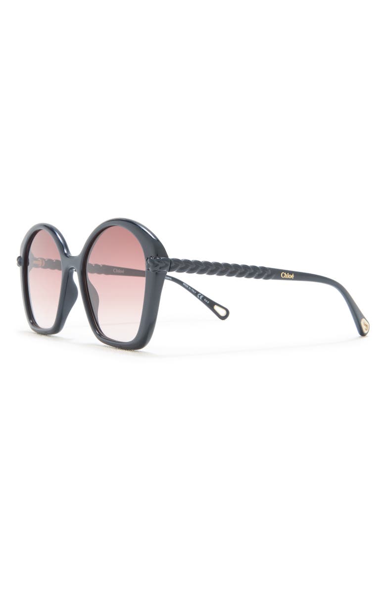 Chloé 55mm Gradient Square Sunglasses, Alternate, color, 