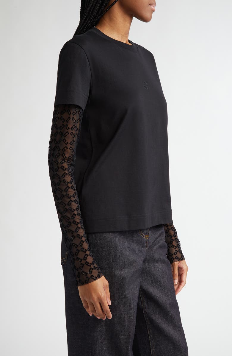 Givenchy Double Layer Long Sleeve T-Shirt, Alternate, color, 