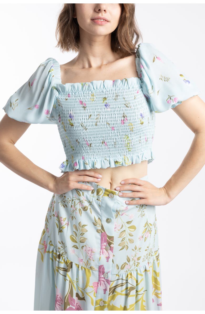 Le Fafo Reefa Skirt Set & Top, Alternate, color, Tiffany Blue