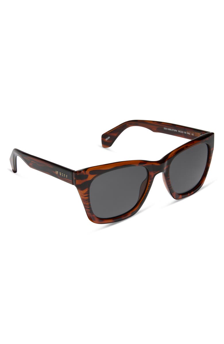 DIFF Sean 50.5mm Cat Eye Sunglasses, Alternate, color, Mahogany Tort