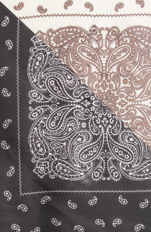 Ellian Paisley Colorblock Satin Scarf In Multi