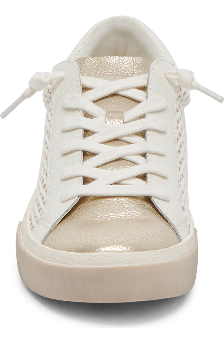 Dolce Vita Zina Sneaker, Alternate, color, Bone/ Gold Knit