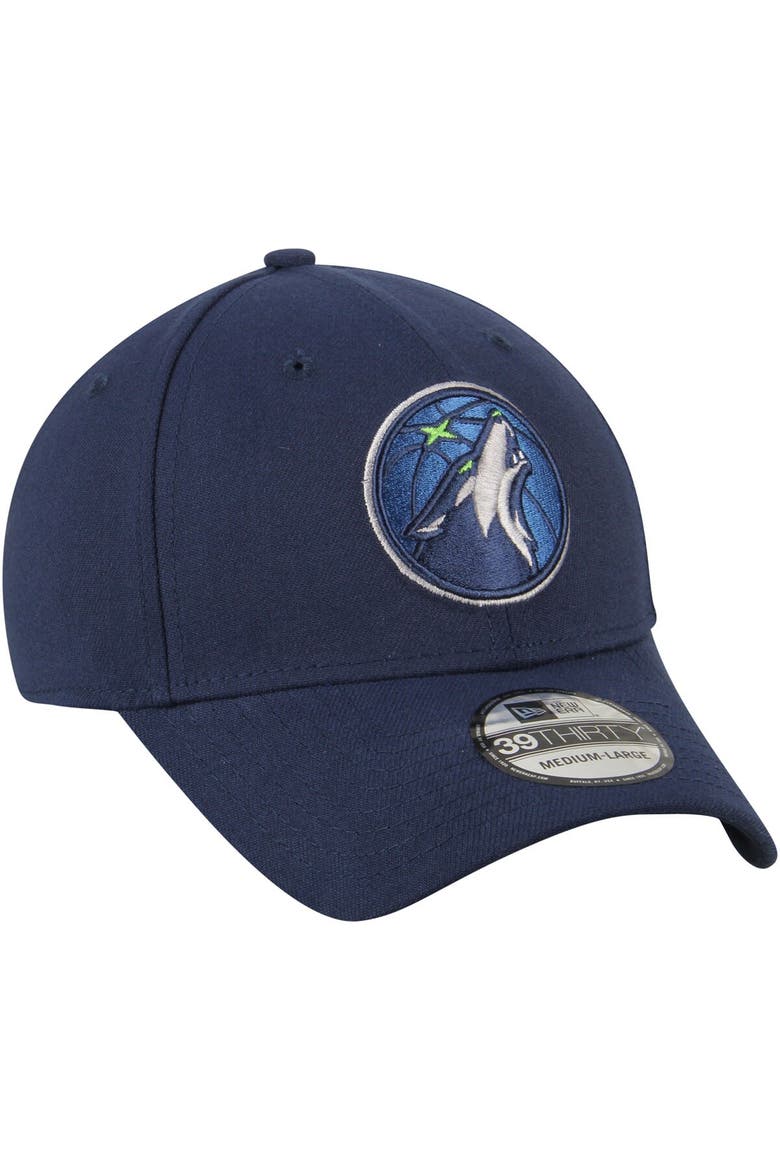 Men's New Era Navy Minnesota Timberwolves Team Classic 39THIRTY Flex Hat, Alternate, color, Navy