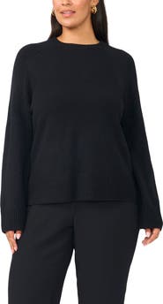 Vince Camuto Saddle Shoulder Crewneck Sweater