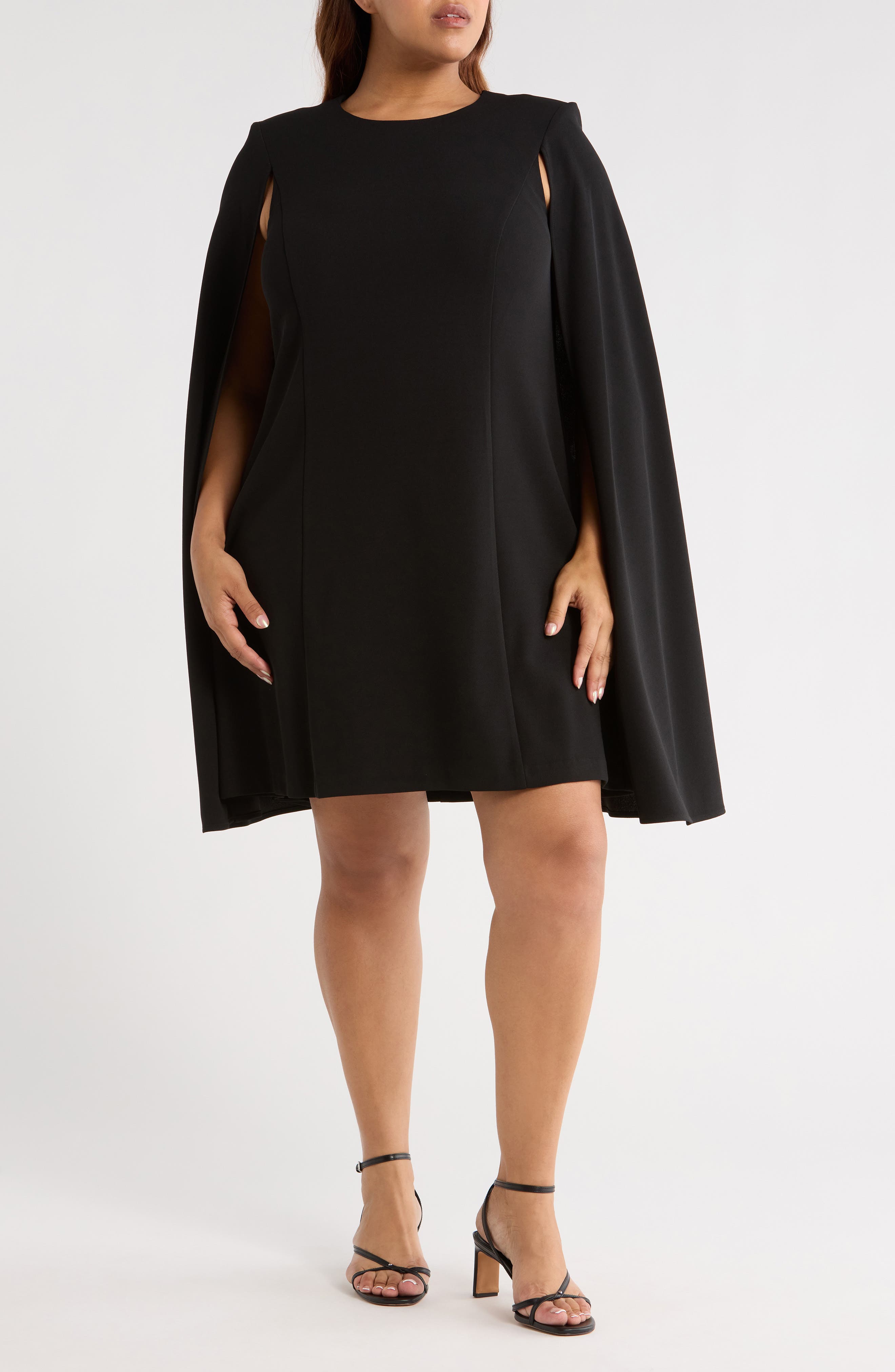 Connected Apparel Cape Dress