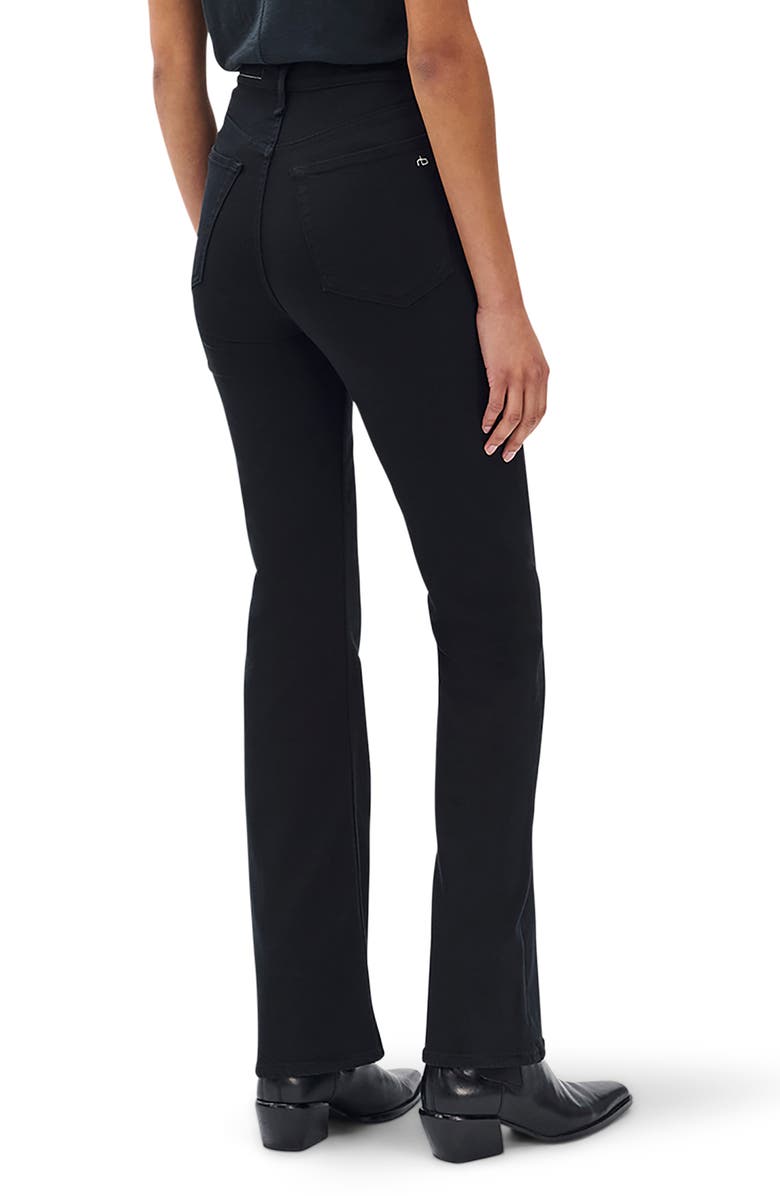 rag & bone Flexi Peyton Mid Rise Full Length Bootcut Jeans, Alternate, color, Black