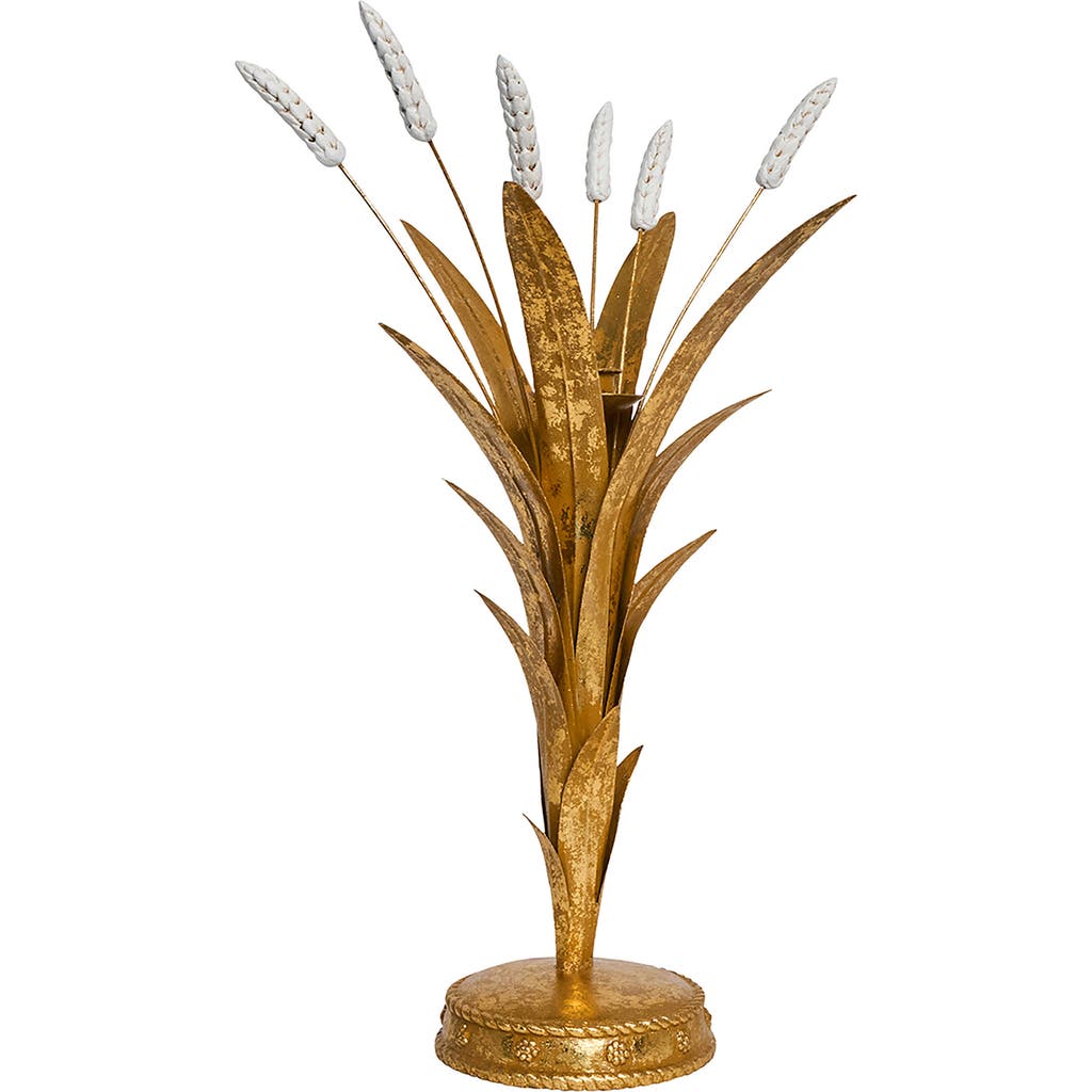 Juliska Forest Walk Wheat 17-inch Candleholder In Gold