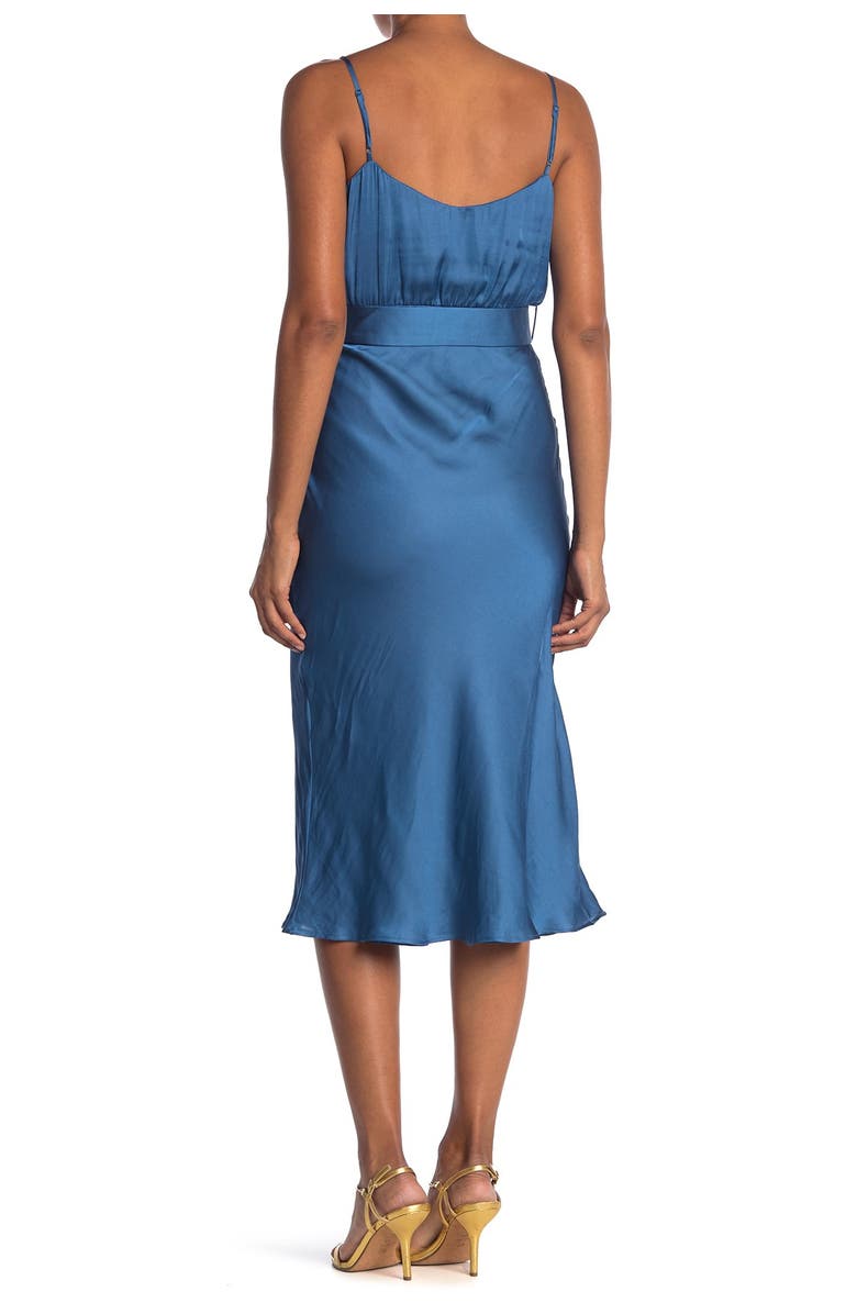 Bardot Reagan Belted Satin Slipdress, Alternate, color, 