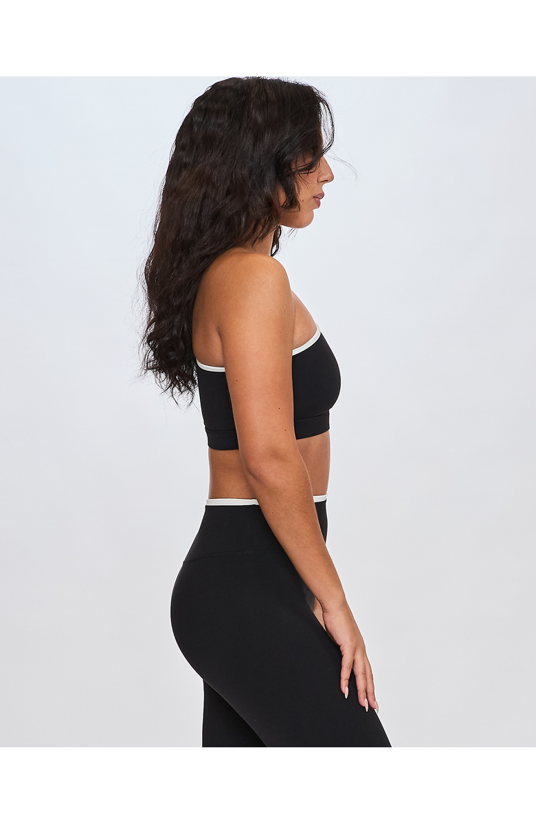 Rebody Active ReLuxe Isola One Shoulder Bra, Alternate, color, Black/White