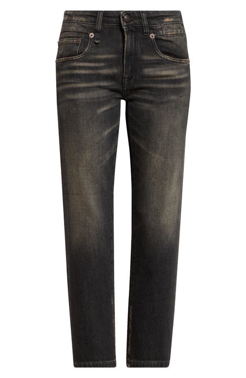 Shop R13 Straight Leg Jeans In Abbey Black