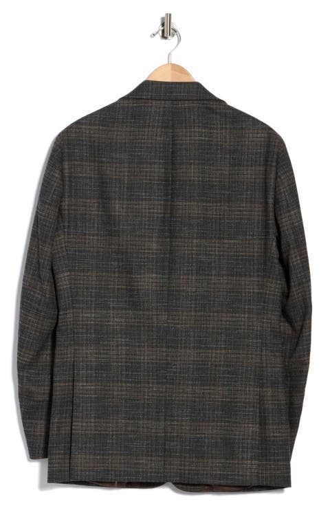 Plaid Notch Lapel Sport Coat