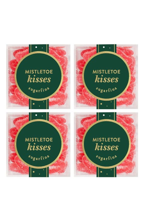 Mistletoe Kisses Set of 4 Candy Cubes