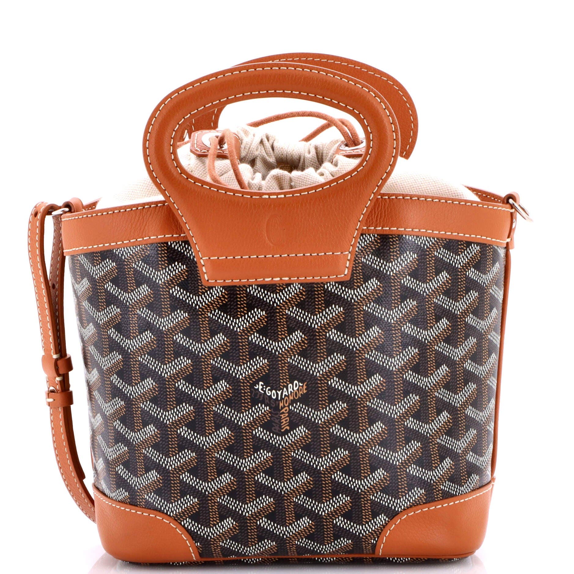 Pre-Owned Goyard Beluga Bag Coated Canvas Mini, Main, color, Brown