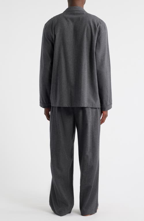 Skims Cotton Flannel Pajamas In Gray