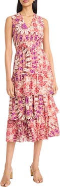 The Good Journey Ruffle Tiered Midi Dress