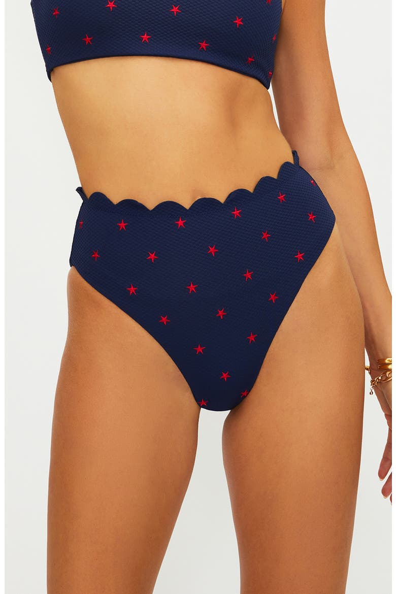 Nessa High Waist Bikini Bottoms, Main, color, STAR SPANGLED SEAS