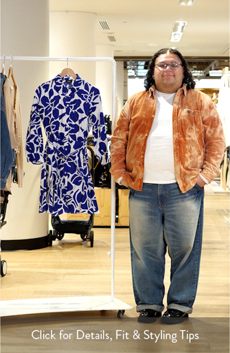 Belted Long Sleeve Cotton Shirtdress, sales video thumbnail