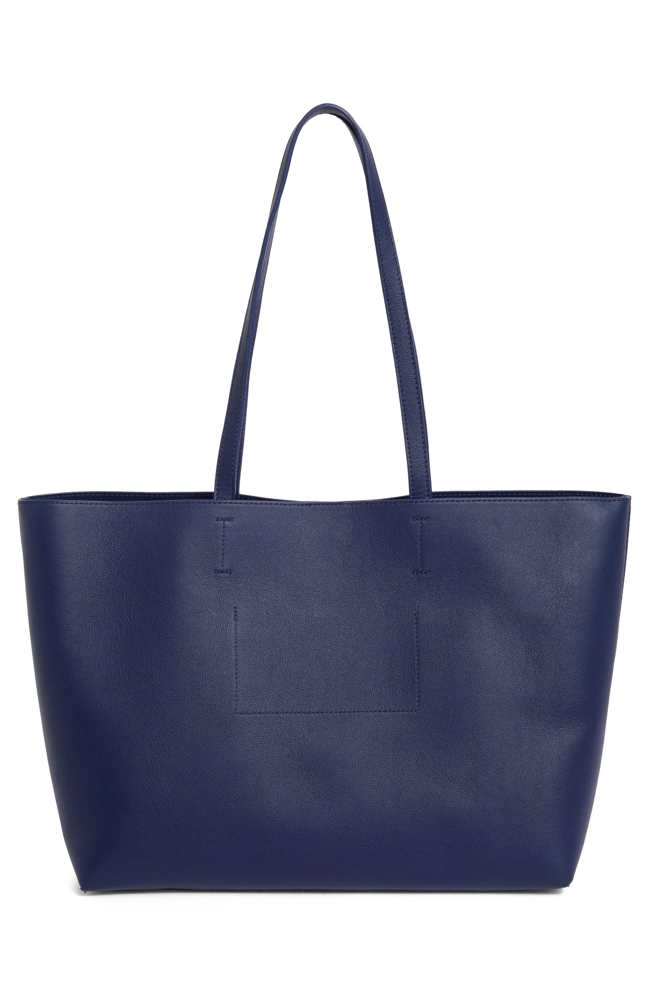 Angel Leather Shopper, Alternate, color, DARK BLUE