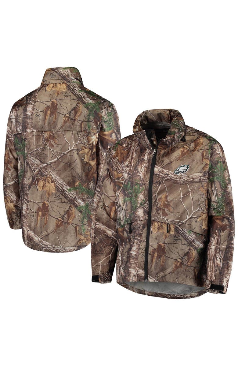DUNBROOKE Men's Dunbrooke Realtree Camo Philadelphia Eagles Circle Sportsman Waterproof Packable Full-Zip Jacket, Alternate, color, 