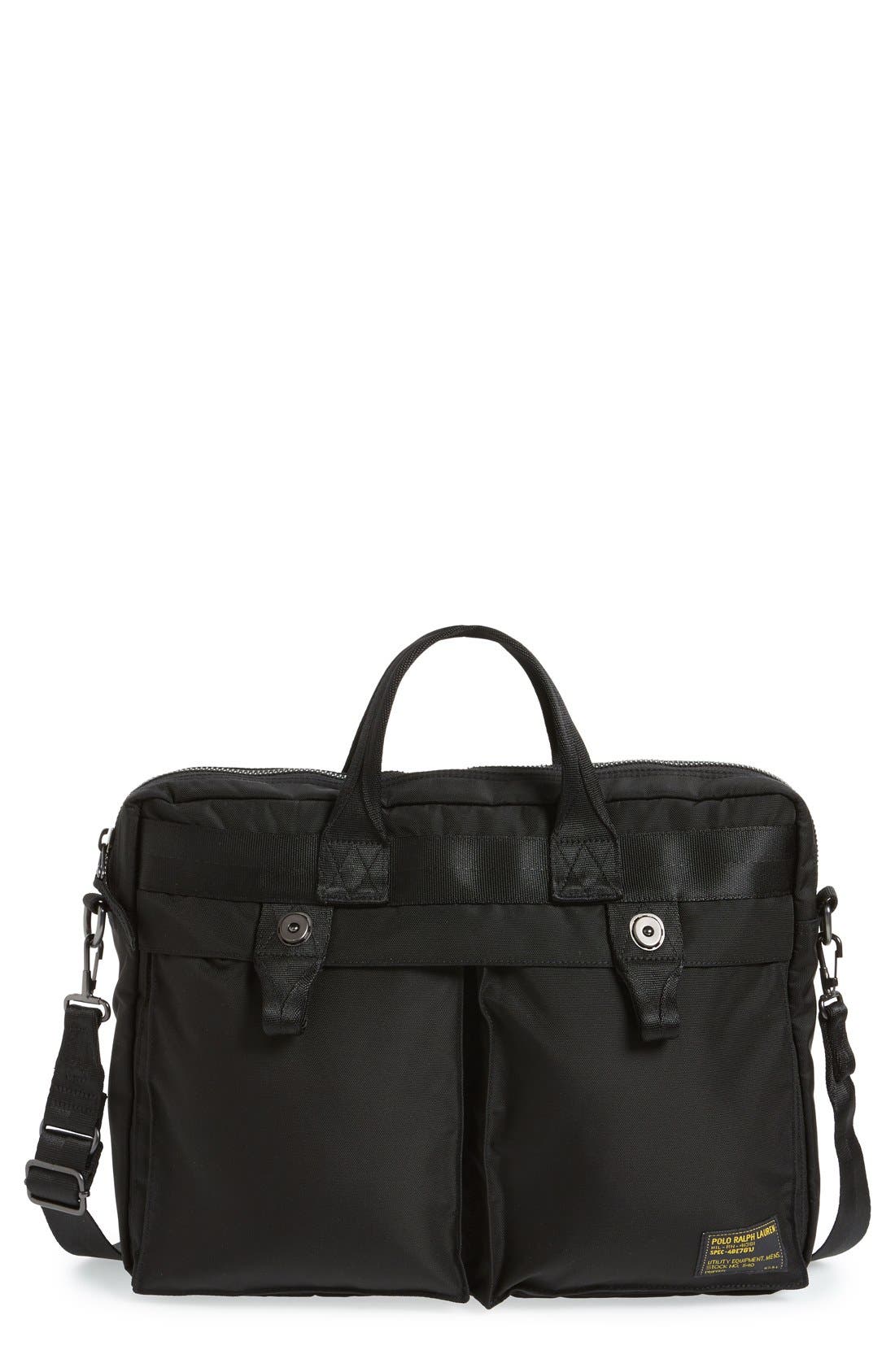Polo Ralph Lauren Nylon Commuter Briefcase, Main, color, 