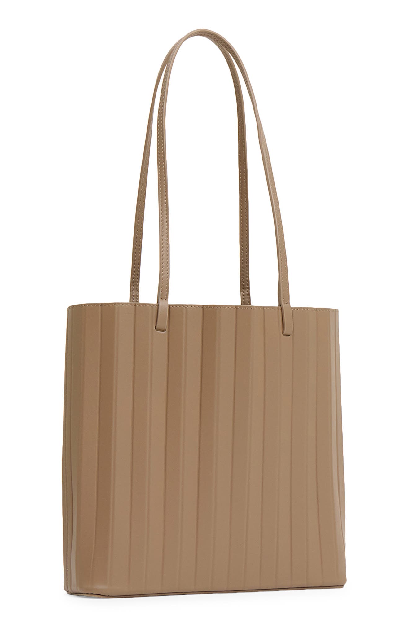 Pleated Filo Leather Tote, Alternate, color, ANISE/ ANISE
