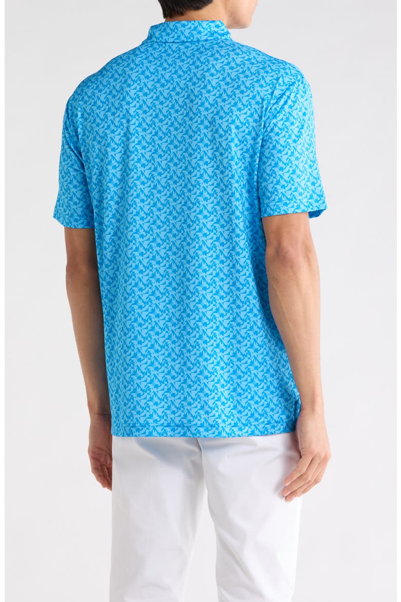 Floral Block Golf Polo, Alternate, color, BRILLIANT BLUE