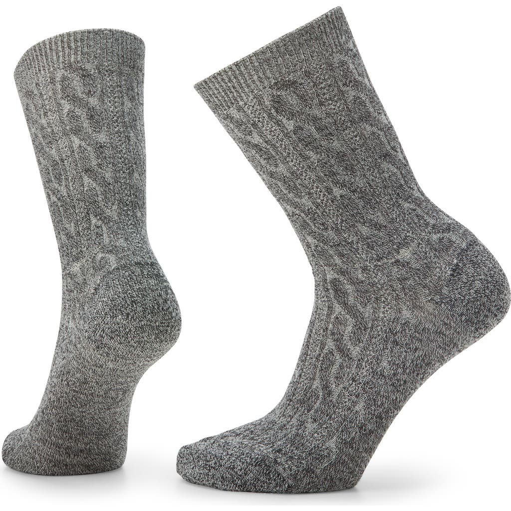 Smartwool Everyday Cable Knit Merino Wool Blend Crew Socks In Brown